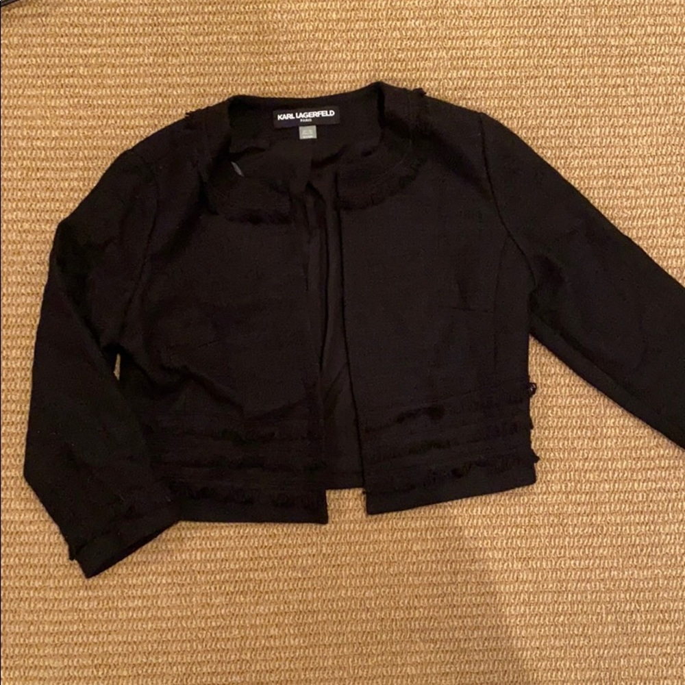 Karl lagerfeld paris tassel black jacket cardigan